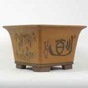 Vaso Cermica Bonsai - Quadrado -  C.40 x A.27 cm